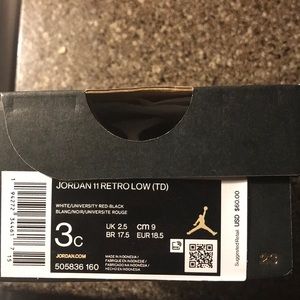 Jordan 11 retro low (TD)